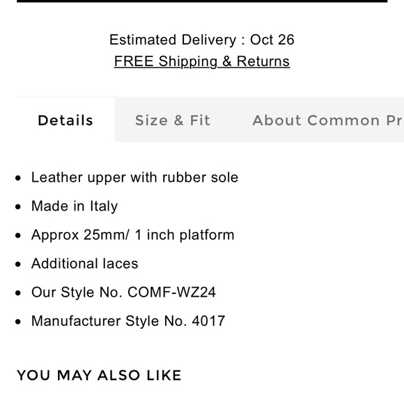 Common projects white leather platform sneaker retail $470. Size 36 - Picture 11 of 17